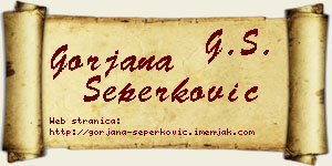 Gorjana Šeperković vizit kartica